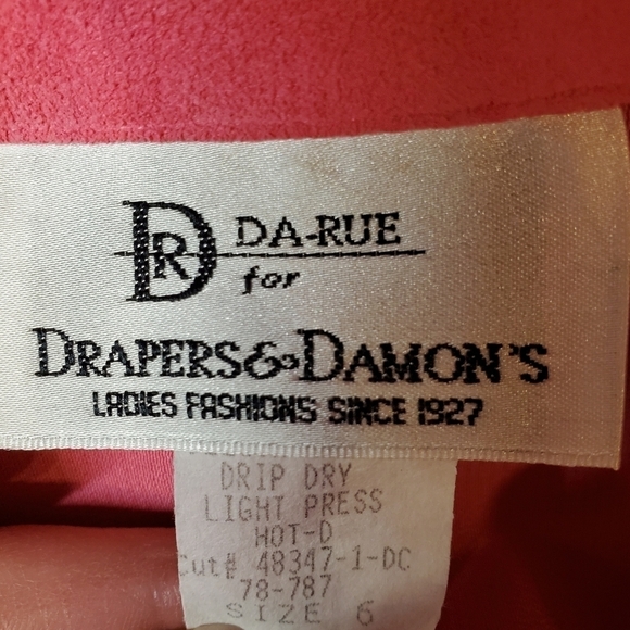 Draper & Damon's Pink Orange Button Front Blouse - Picture 7 of 7